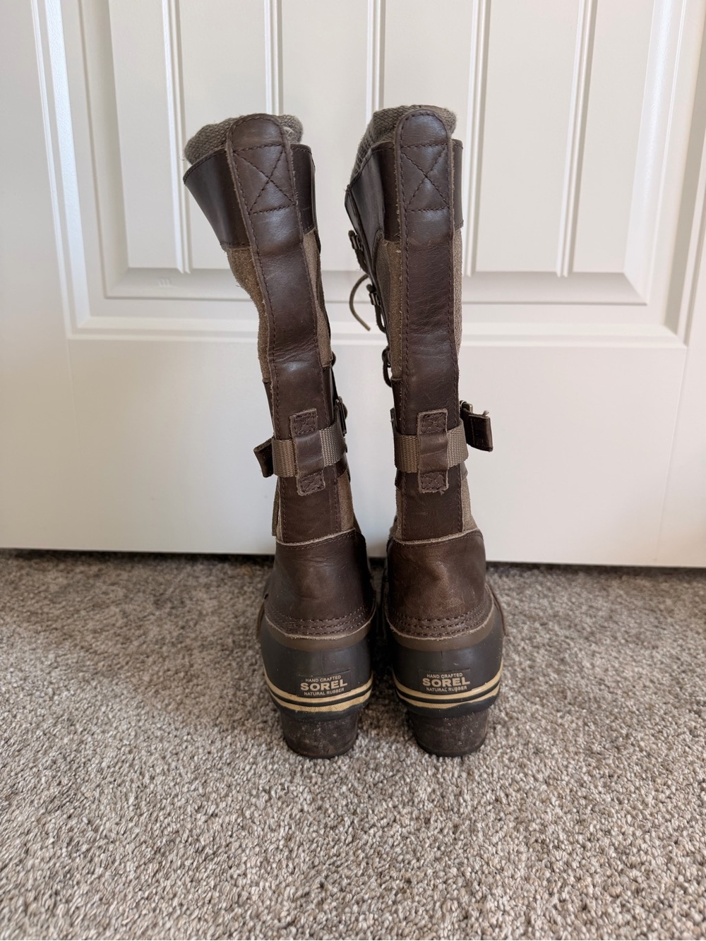 Sorel Conquest Carly Women's Brown Lace-Up Waterproof Rain Boots - Picture 3 of 5